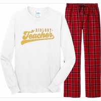 Biology Teacher Women Vintage Graphic Biology Teacher Long Sleeve Pajama Set