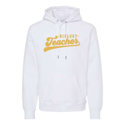 Biology Teacher Women Vintage Graphic Biology Teacher Premium Hoodie