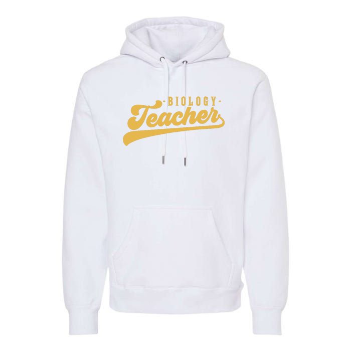 Biology Teacher Women Vintage Graphic Biology Teacher Premium Hoodie