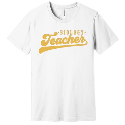 Biology Teacher Women Vintage Graphic Biology Teacher Premium T-Shirt