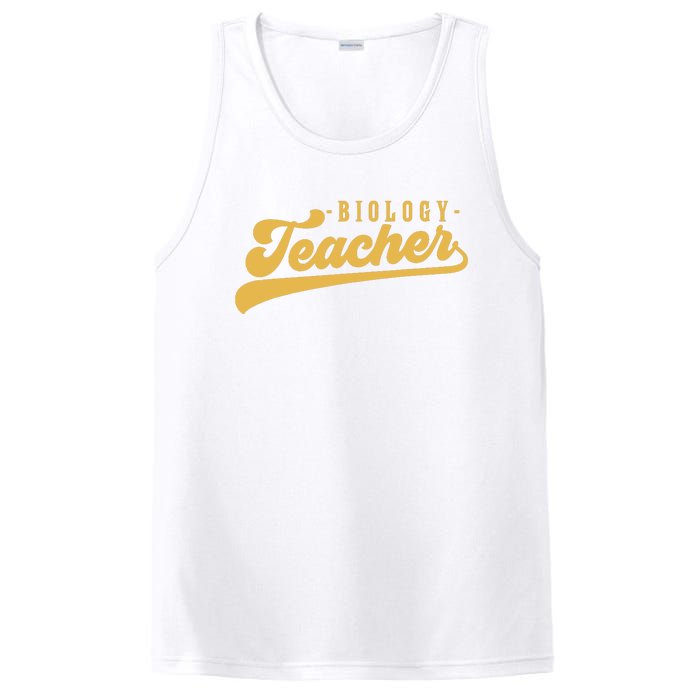 Biology Teacher Women Vintage Graphic Biology Teacher PosiCharge Competitor Tank