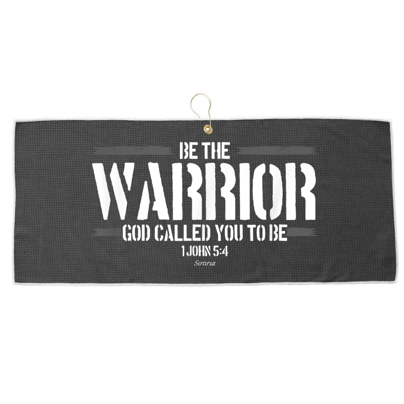 Be The Warrior God Called You To Be Gift For Mens Christian Gift Large Microfiber Waffle Golf Towel