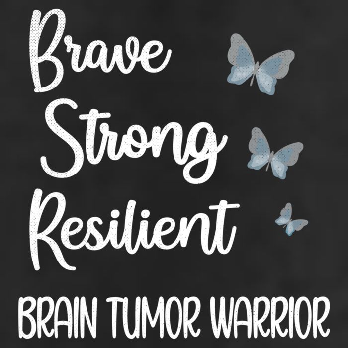 Brain Tumor Warrior Brain Cancer Awareness Gray Ribbon Gift Golf Towel