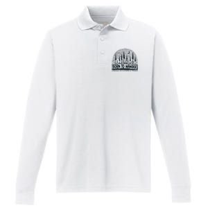 Born To Wander AmericaS National Parks Nature Performance Long Sleeve Polo