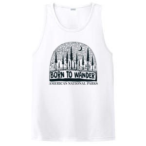 Born To Wander AmericaS National Parks Nature PosiCharge Competitor Tank