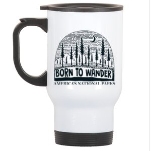 Born To Wander AmericaS National Parks Nature Stainless Steel Travel Mug