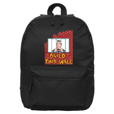 Build This Wall Lock Him Up Anti Trump Impeachment 45 16 in Basic Backpack