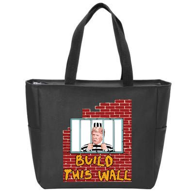 Build This Wall Lock Him Up Anti Trump Impeachment 45 Zip Tote Bag