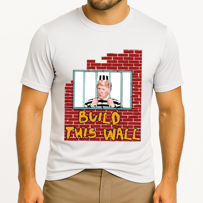 Build This Wall Lock Him Up Anti Trump Impeachment 45 Cooling Performance Crew T-Shirt