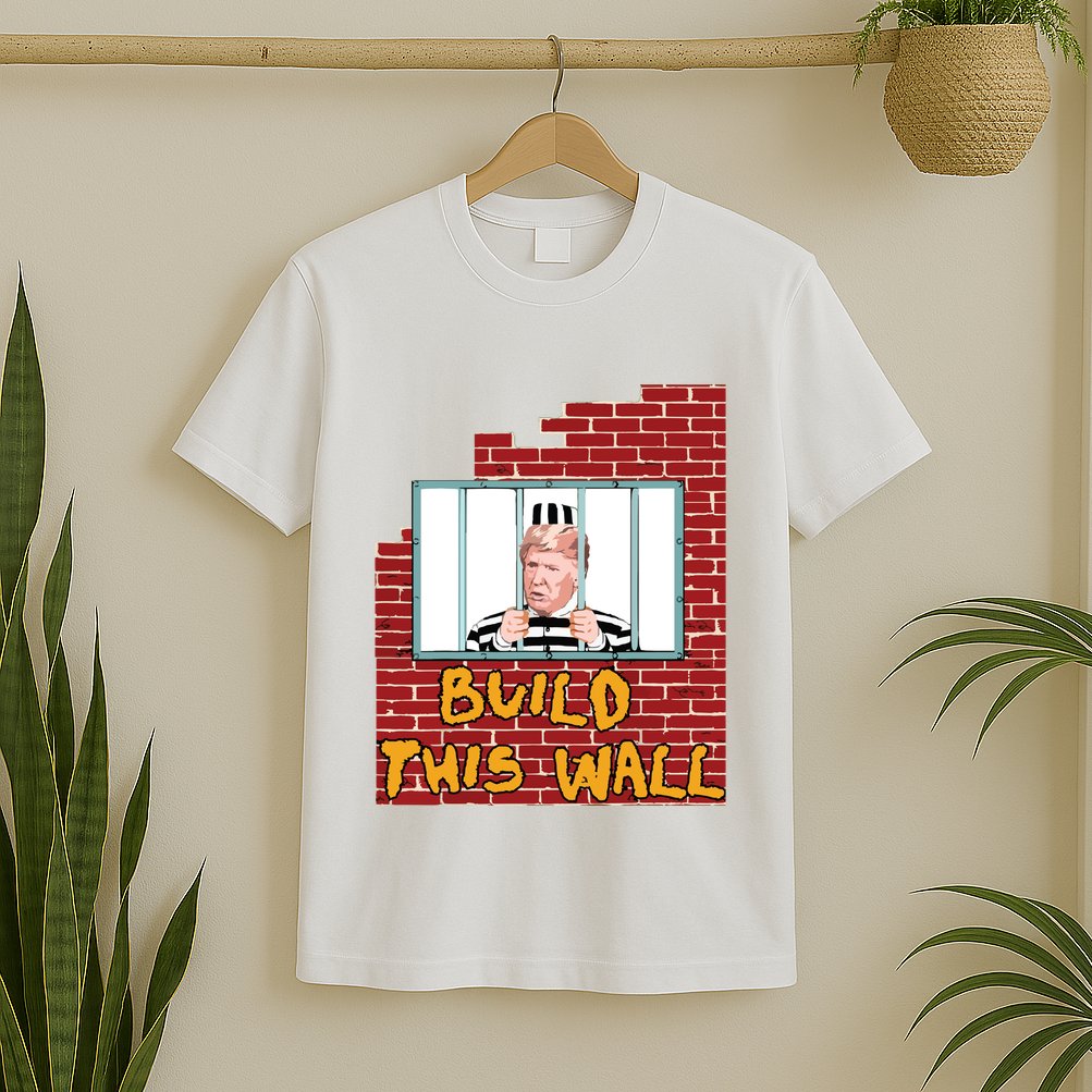 Build This Wall Lock Him Up Anti Trump Impeachment 45 T-Shirt