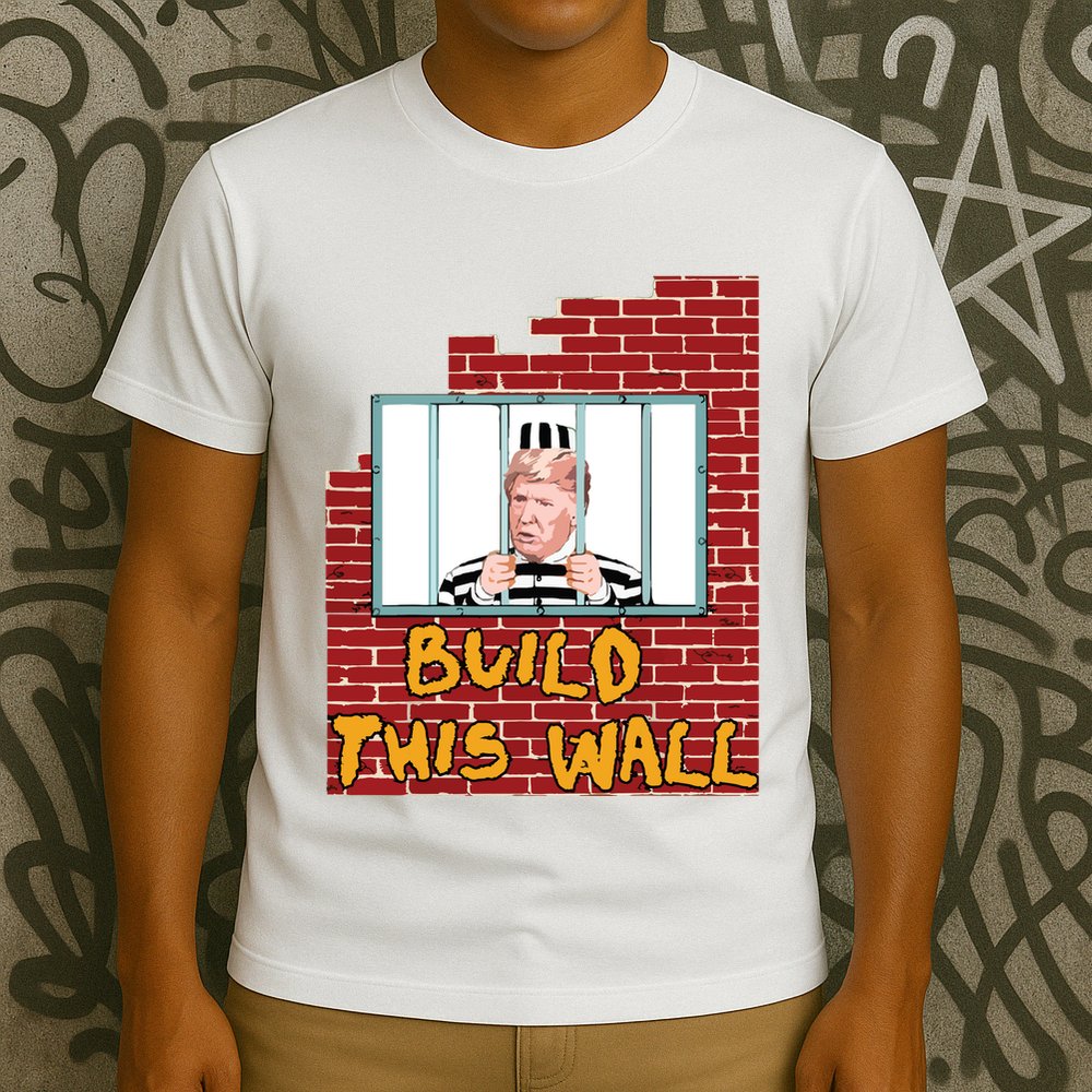 Build This Wall Lock Him Up Anti Trump Impeachment 45 T-Shirt