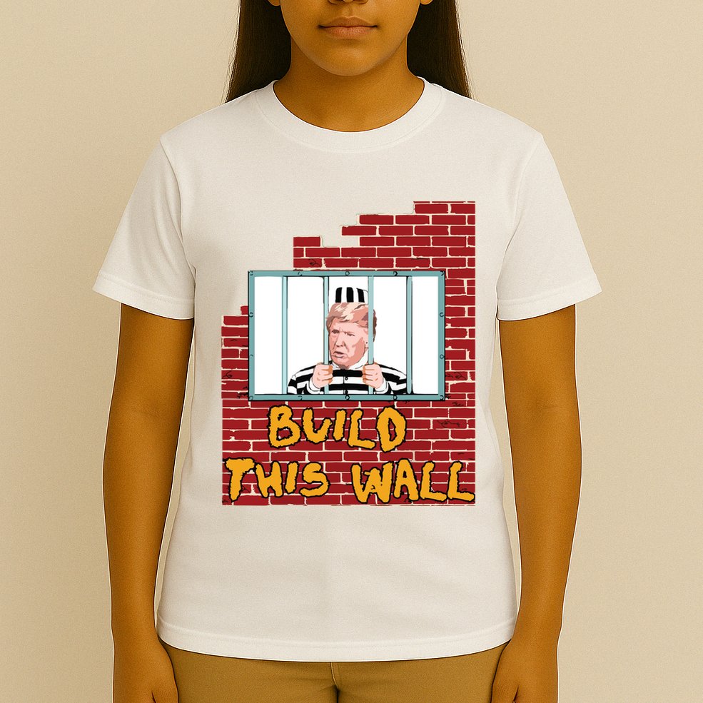 Build This Wall Lock Him Up Anti Trump Impeachment 45 T-Shirt