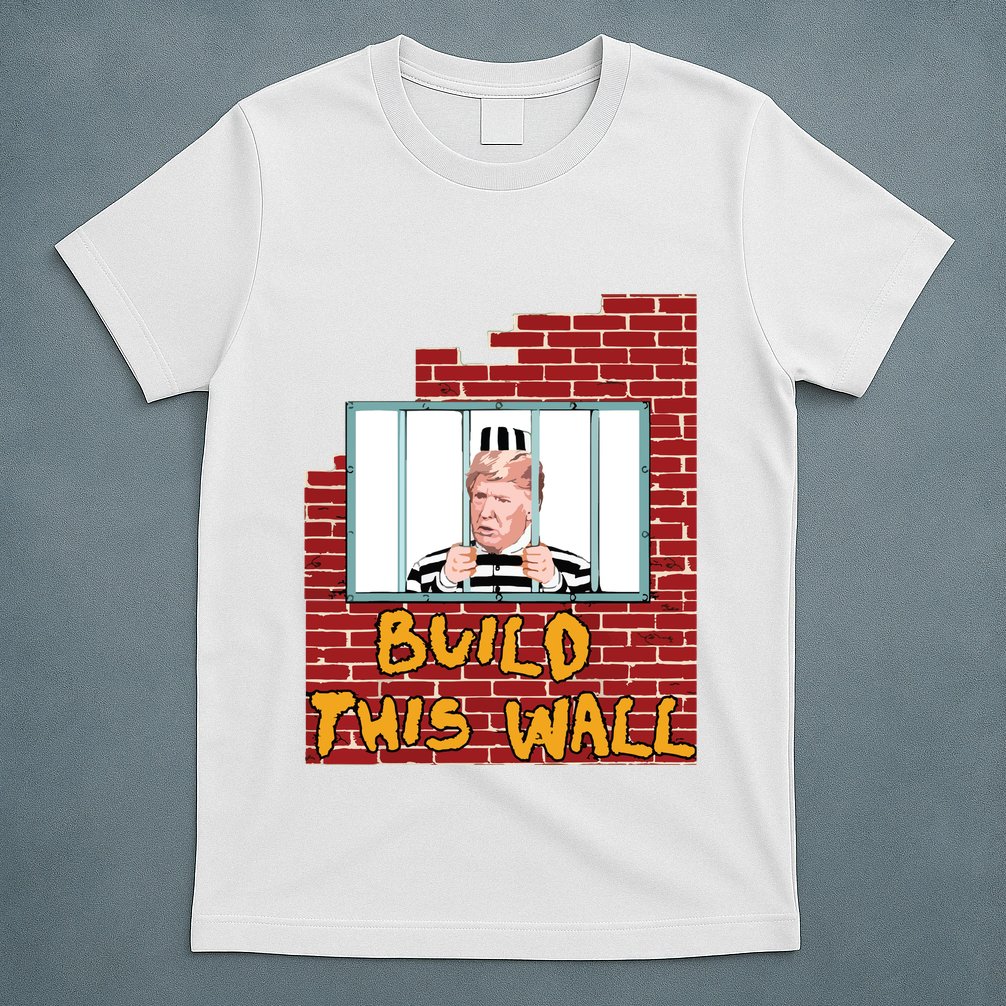 Build This Wall Lock Him Up Anti Trump Impeachment 45 T-Shirt
