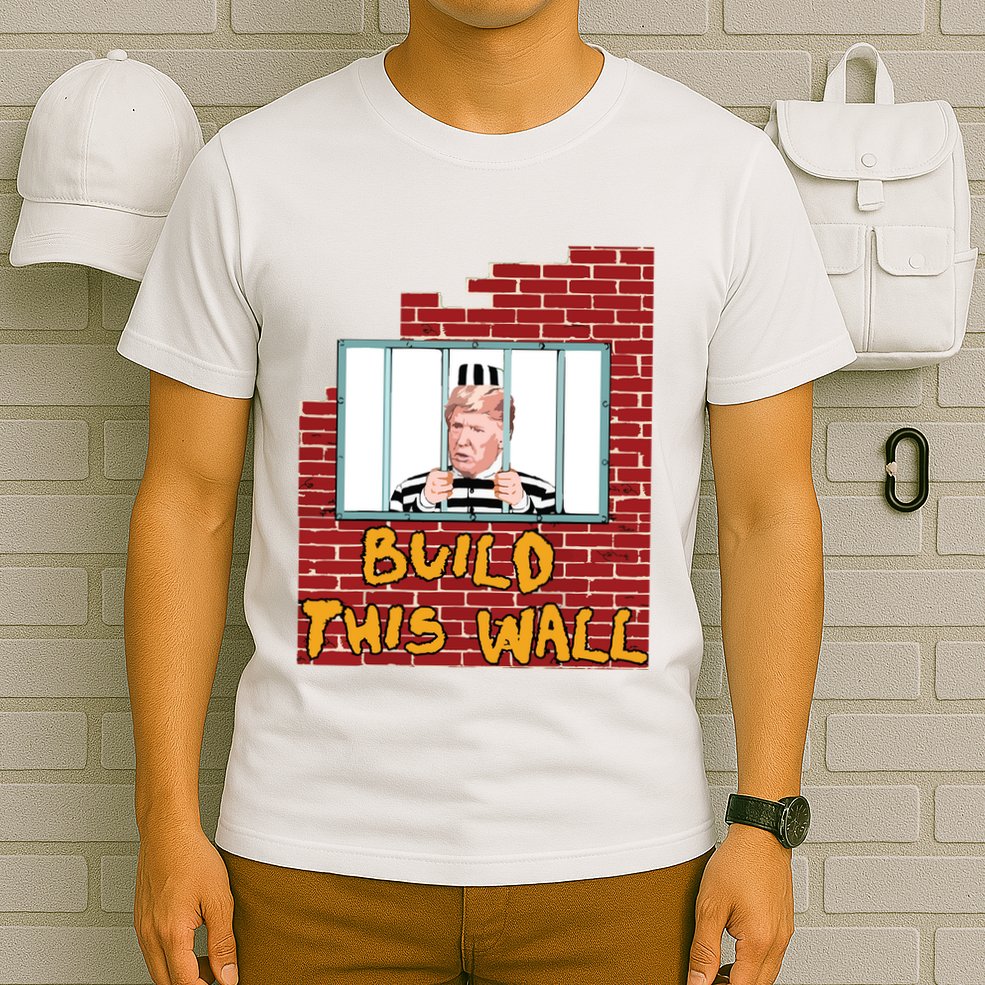 Build This Wall Lock Him Up Anti Trump Impeachment 45 T-Shirt
