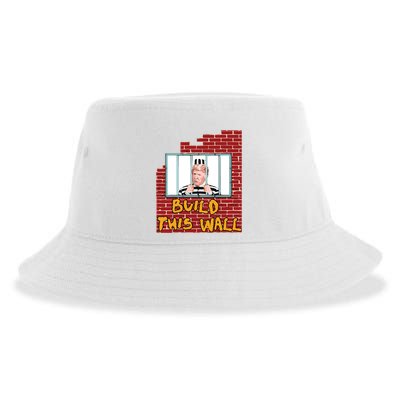 Build This Wall Lock Him Up Anti Trump Impeachment 45 Sustainable Bucket Hat
