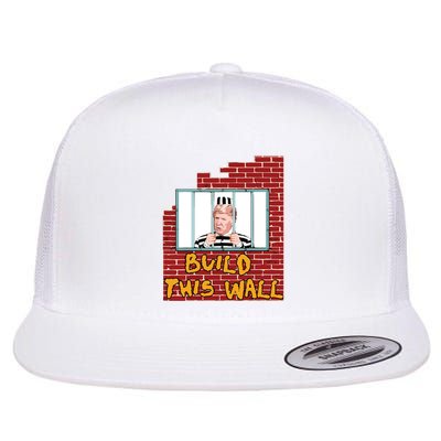 Build This Wall Lock Him Up Anti Trump Impeachment 45 Flatbill Hat