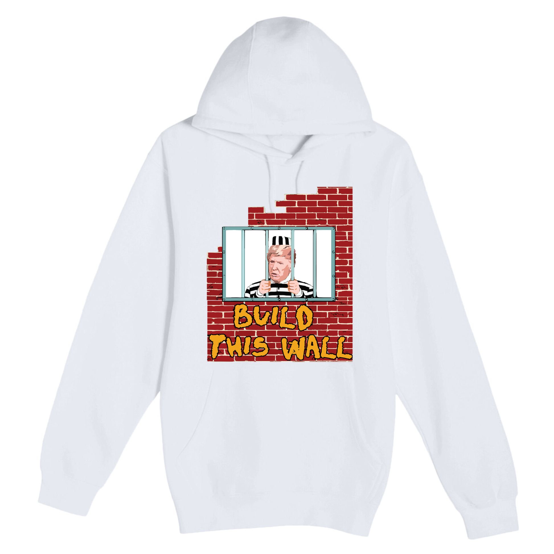 Build This Wall Lock Him Up Anti Trump Impeachment 45 Premium Pullover Hoodie