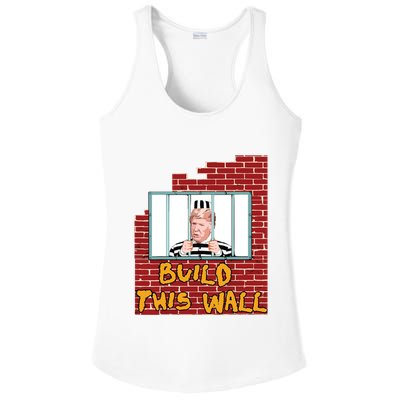 Build This Wall Lock Him Up Anti Trump Impeachment 45 Ladies PosiCharge Competitor Racerback Tank
