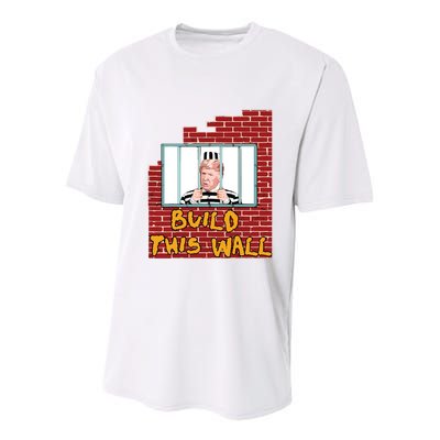 Build This Wall Lock Him Up Anti Trump Impeachment 45 Youth Performance Sprint T-Shirt