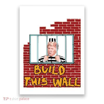 Build This Wall Lock Him Up Anti Trump Impeachment 45 Poster