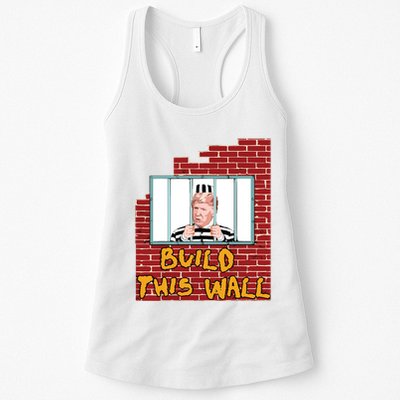Build This Wall Lock Him Up Anti Trump Impeachment 45 Womens Tank Top