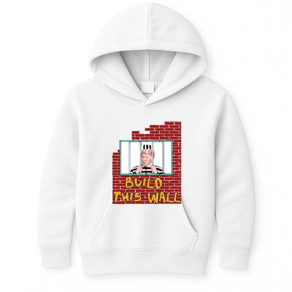 Build This Wall Lock Him Up Anti Trump Impeachment 45 Kids Hoodie