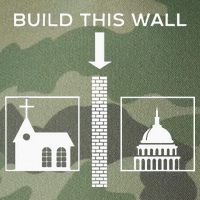 Build This Wall Ironic Separate Church And State Funny Legacy Tie Dye Trucker Hat