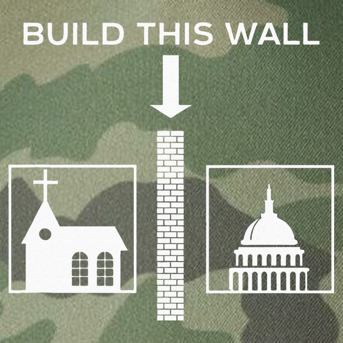 Build This Wall Ironic Separate Church And State Funny Legacy Tie Dye Trucker Hat