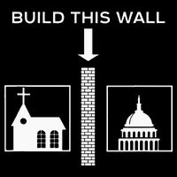 Build This Wall Ironic Separate Church And State Funny Bucket Hat