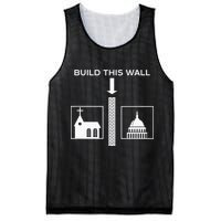 Build This Wall Ironic Separate Church And State Funny Mesh Reversible Basketball Jersey Tank