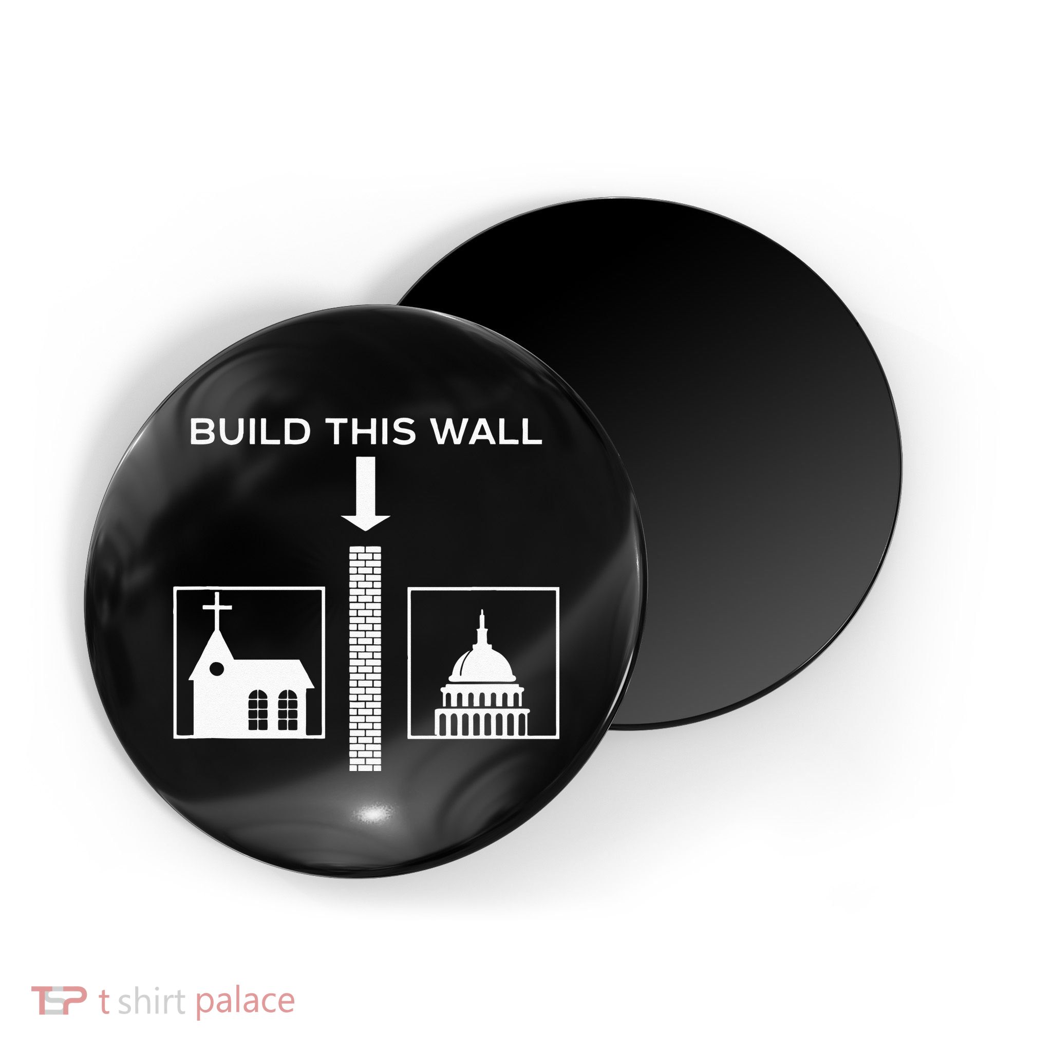 Build This Wall Ironic Separate Church And State Funny Magnet