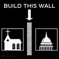 Build This Wall Ironic Separate Church And State Funny Premium T-Shirt