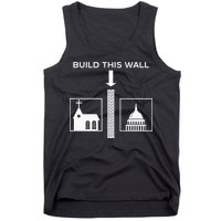 Build This Wall Ironic Separate Church And State Funny Tank Top