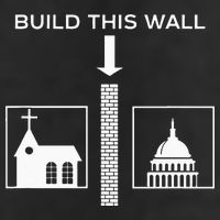 Build This Wall Ironic Separate Church And State Funny Microfiber Hand Towel