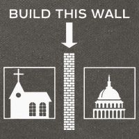 Build This Wall Ironic Separate Church And State Funny Cotton Canvas Backpack