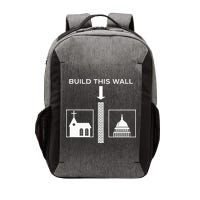 Build This Wall Ironic Separate Church And State Funny Vector Backpack