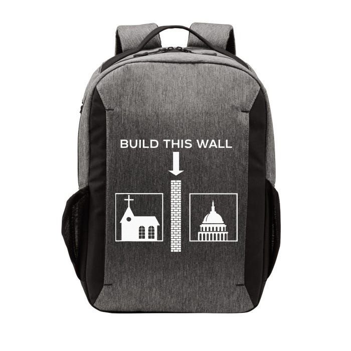 Build This Wall Ironic Separate Church And State Funny Vector Backpack