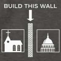 Build This Wall Ironic Separate Church And State Funny Vector Backpack