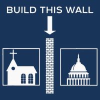 Build This Wall Ironic Separate Church And State Funny Infant Baby Jersey Bodysuit
