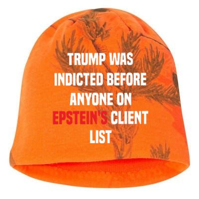 Bauman Trump Was Indicted Before Anyone On Epstein’S Client List Kati - Camo Knit Beanie