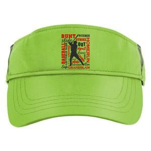 Baseball Typography Word Art Adult Drive Performance Visor