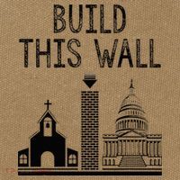 Build This Wall Ironic Separate Church And State Cotton Canvas Backpack