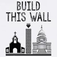 Build This Wall Ironic Separate Church And State Apron
