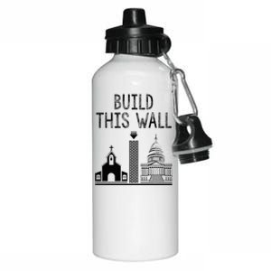 Build This Wall Ironic Separate Church And State Aluminum Water Bottle