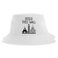 Build This Wall Ironic Separate Church And State Sustainable Bucket Hat