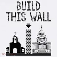 Build This Wall Ironic Separate Church And State Sustainable Bucket Hat
