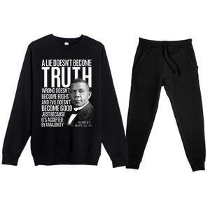 Booker T. Washington Lie Truth Evil Good Black History Month Premium Crewneck Sweatsuit Set