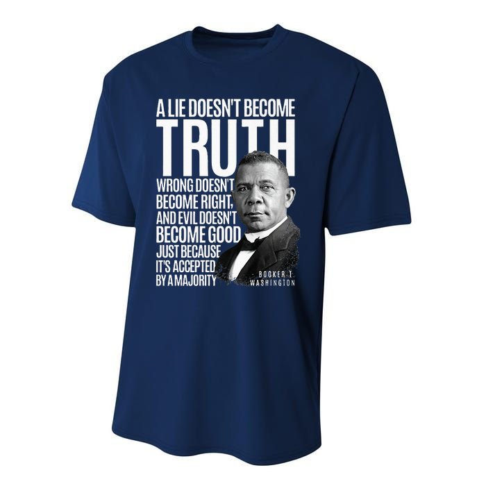 Booker T. Washington Lie Truth Evil Good Black History Month Performance Sprint T-Shirt