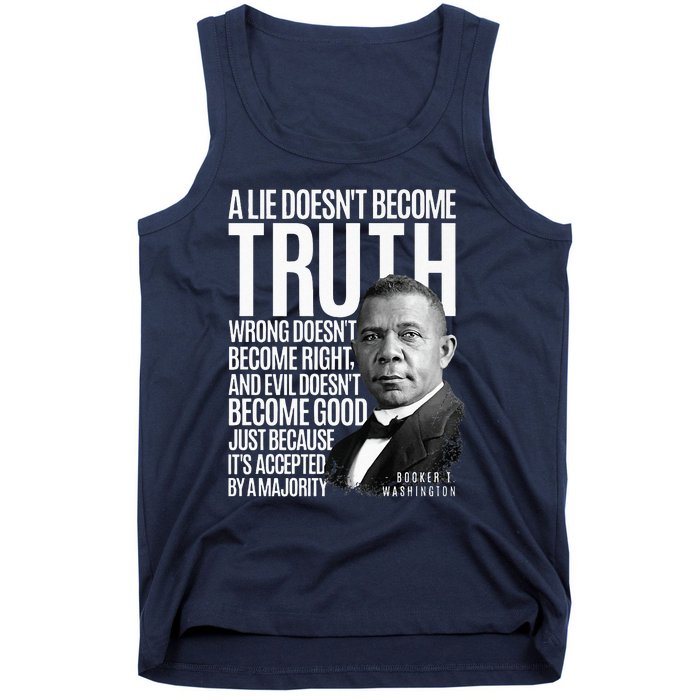 Booker T. Washington Lie Truth Evil Good Black History Month Tank Top