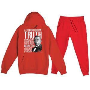 Booker T. Washington Lie Truth Evil Good Black History Month Premium Hooded Sweatsuit Set